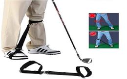 Golf Swing Trainer Leg Correction Belt Training Aid Post Ortics Strap Professional Poster Corrector for Golfer Beginners Pract8951040