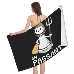 Towel En Passant Chess Joke Essential 80x130cm Bath Microfibre Fabrics Suitable For School Personalised Pattern