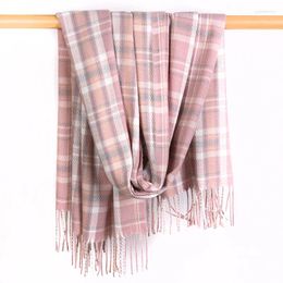 Scarves Women's Scarf Checkerboard Plaid Japan And South Korea Sweet Warm Tassel Shawl Autumn Winter