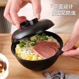 Bowls Noodle Bowl With Cover Two Ears Can Be Microwave Heated Lunch Box Thermal