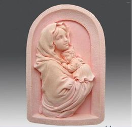 Baking Moulds 2D Baby Mother Shape Silicone Mold Cake Candle Soap Plaster Resin Przy Mould DIY Aromatherarpy Household Decoration Craft