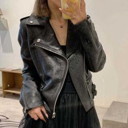 Parkas Women Jackets Cropped Famous Designer Jacket Black Leather Punk Zipped Cardigan Coats Womens Outerwear Clothing Women's designer jackets