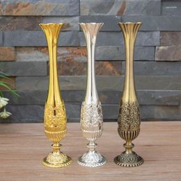 Vases Metal Vase Originality European Style Vintage Bronze Grapevine Table Decoration Flower Ornaments