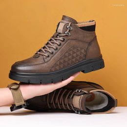 Casual Shoes Winter 23-year-old Men's Suede Boots Leather Soft-soled Warm Comfortable