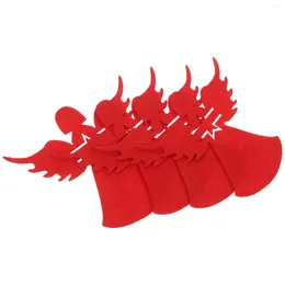 Kitchen Storage 4 Pcs Christmas Angel Cutlery Bag Tableware Decorations Silverware Bags Xmas Dining Cloth Covers Elements
