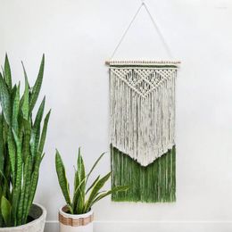 Tapestries Tapestry Hand-woven Green Tassel Wall Decorations Living Room Bedside Sofa Background Decoration Hanging
