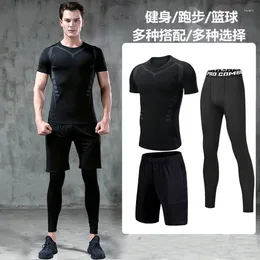 Men's Tracksuits Quick-drying Tights Set Running Fitness Training Clothes Cycling Sports Thermal Underwear High Elastic Leggings