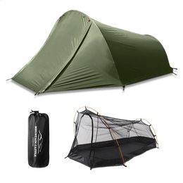 2 Person Camping Tent Outdoor Tents Waterproof Summer Beach Tent For Camping Biking Hiking Muntaineering Fishing 240329