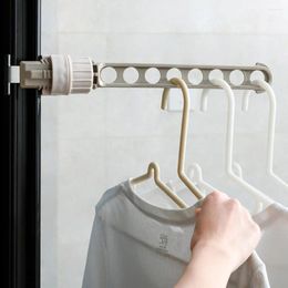 Hangers 8 Holes Window Frame Clothes Hanger Portable Indoor Bathroom Drying Rack Hanging Rail