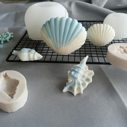 Baking Moulds Fondant Silicone Mould Conch Ocean Series Lactose Decoration Tools Chocolate Soap Resin Candle Accessories. Kitchen