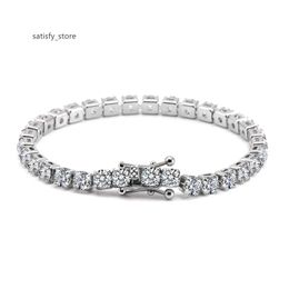 Stainless Steel Tennis Chain Bracelet 5mm Diamond Cubic Zircon Tennis Jewellery