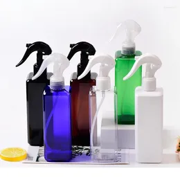 Storage Bottles 20pcs 300ml Empty Plastic Hiar Trigger Spray Pump Square Bottle Black Clear Water Container Cosmetic Packaging