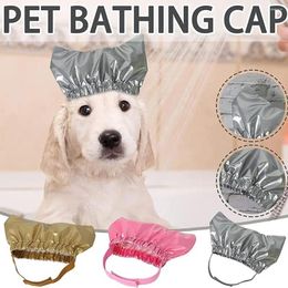 Dog Apparel Great Pet Shower Cap Practical Bathing Easy-wearing Ear Prevention Guard Headgear Non-Fading