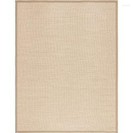 Carpets SAFAVIEH Natural Fibre Collection Area Rug - 10' X 14' Maize & Linen Border Sisal Design Easy Care Ideal For Rugs
