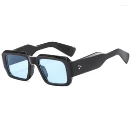 Sunglasses Retro Mi Nail Square Minimalist UV Resistant INS Personalized Fashion Sun Glasses Female