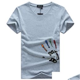 Men'S T-Shirts Mens Plus Size 5Xl Tee Shirt Summer Short Sleeve Print Funny Male Camiseta Drop Delivery Apparel Clothing Tees Polos Dhmhv