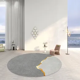 Carpets Villa Luxury Round Carpet Living Room Home Nordic Rugs For Bedroom Decor Soft Coffee Table Floor Mat Thick Piano Area Rug