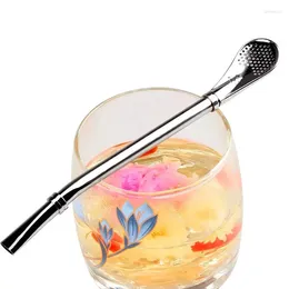 Drinking Straws Multifunctional Stainless Steel Straw Tea Spoon With Filter Bar Accessories