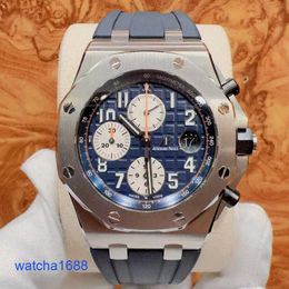Celebrity AP Wrist Watch Epic Royal Oak AP26470 Mens Automatic Mechanical Technician Wrist Watch Blue Plate 42MM Diameter Accessories Complete