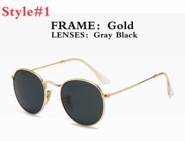 Designer Men Women Sunglasses 3447 Glasses Luxury Black Frame Metallic Polarised UV400 Glass Lens Sunglasses Premium Edition with Box IFM9