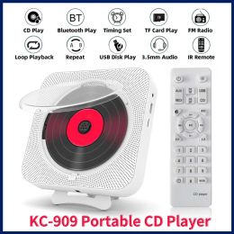 Player KC909 Portable CD Player With Bluetooth Remote Control Walkman Stereo FM Radio HiFi Music Builtin Speaker Discman Lecteur CD