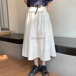 Pengpeng Skirt High Waist Slim Long Skirt A-line Skirt Spring Dress New Mid length Casual Style Half body Skirt Umbrella Skirt 220143