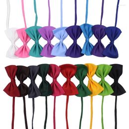 Dog Apparel 50/100 Pcs/lot Pet Dogs Cats Bow Tie Adjustable Grooming Accessories Multicolor Cute Bows For Necks Polyester & Cotton