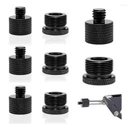 Microphones 8 Piece Microphone Stand Adapters 3/8 To 5/8 Adapter Black For Camera Screw Monitor