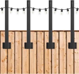 Decorative Plates Outdoor Fence Light Pole String Lamp Post Courtyard Garden Wooden Pile Hanging Bracket