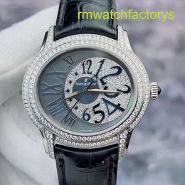 Perfect AP Wristwatch Millennium Series 77303BC 18K Platinum Material Original Diamond 39mm Set with Diamond Beimu Plate Automatic Mechanical Womens Watch