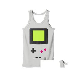 Men'S Tank Tops Mens Funny Game Console Printed Fitness Aerobics Clothing Male Sports Workout Sleeveless Body-Hing Drop Delivery Appa Dhfcr