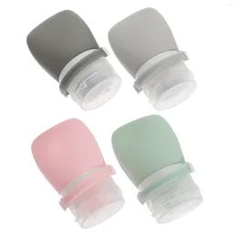 Storage Bottles 4 Pcs Bottled Lotion Travel Shampoo Size Containers Silica Toiletries