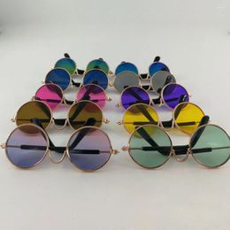 Dog Apparel 500 Pcs/lot Fashion Small Pet Dogs Cat Sunglasses Cool Eye-wear Protection Glasses Round Frame Wedding Party Funny