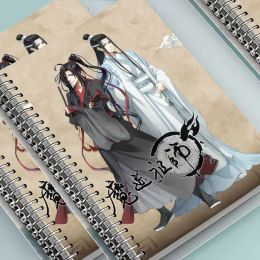 Notebooks MO DAO ZU SHI Notebook Journal Notebooks Wei Wuxian Lan Wangji Anime Writing Detachable Grid Striping A5 Book Student Stationery