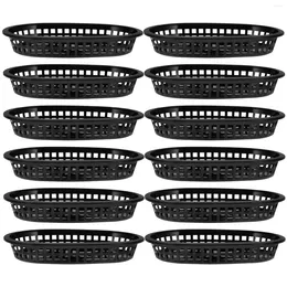 Dinnerware Sets 12 Pcs Breakfast Sandwiches French Fries Hamburger Basket Plastic Fruit Dishes Dessert Snack Trays Ship Shape Baskets