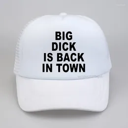 Ball Caps I'M Shy But I Have A Big Dick Baseball Cap Funny Birthday Gift Husband Men Summer Is Back In Town Mesh Trucker Hat