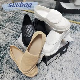 Loafers For Women Free Shipping With Shoe Box Spring And Autumn Versatile Metal Buckle Thick Heel Round Toe Retro Embroidered Diamond-shaped Small Leather Shoes