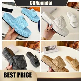 Newest slippers Sandal Luxury Lady Colourful Letter Leather slide sandals slipper womens Thick bottom 2024 35- 42 PLUS SIZE beach