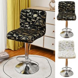 Chair Covers Shiny Bar Stool Cover Velvet Printed Stamping Comfort Skin Friendly Non Slip Seat Home Textile