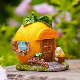 Garden Decorations Creative Resin Micro Landscape House Bonsai Tabletop Ornaments Outdoor Courtyards Minimaturas States Crafts Accessories