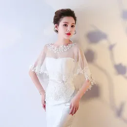 Scarves Large Size Wedding Accessories Dress Capes Summer Shawl Lace Flower Women Wraps Bridal Transparent