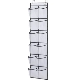 Storage Boxes Mesh Large Pockets Hanging Organizer Breathable Shoe Rack Hanger Holder For Closet Entryway Bedroom