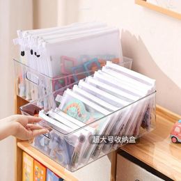 Storage Bags 10pcs A4/A5/A6 Zipper Pouch Pencil Case Student Exam Series Hand Account Net Yarn Transparent Stationery Supplies