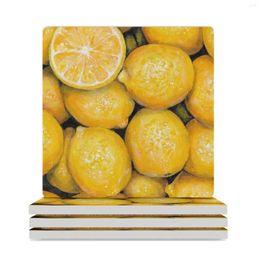 Table Mats When Life Gives You Lemons Ceramic Coasters (Square) Household Utensils Kitchen Holder Cup For Tea