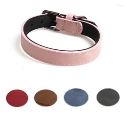 Dog Collars Double Layer PU Pet Soild Collar Ultimate Protection Dogs Neck Adjustable Size Comfort Product Supplier