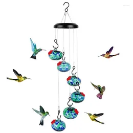 Other Bird Supplies Charming Wind Chimes Hummingbird Feeder Hanging Metal Round