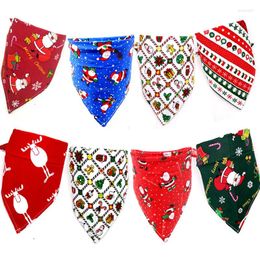 Dog Apparel 100PC/Lot Christmas Bandanas Scarf Santa Accessories For Small Large Bibs Bowties Pet Supplies