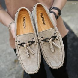 Casual Shoes Men Suede Leather Summer Classic Loafers Elegantes Slip On Men's Flats Moccasins Driving