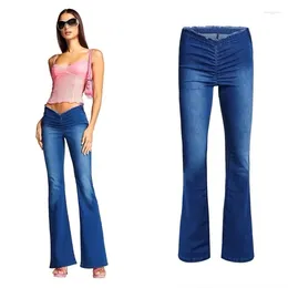 Women's Jeans Europe And The United States Sexy Tight Yi Meng Ling Same High-waisted