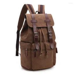 School Bags Vintage Canvas Backpacks Men Travel Hiking Camping Backpack Large Capacity Retro Women Laptop Bag Waterproof Daypack